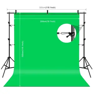 PULUZ-Equipo de Estudio fotográfico LED, soporte de fondo para fotografía, Kit de iluminación de paraguas, caja suave, 2x3M, nuevo lanzamiento