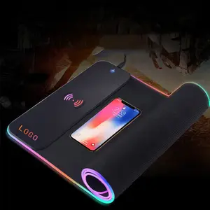 Fast Charging Mobile Phone Computer Mousepad LED Mouse Gamer Wireless Charging Mouse Pad