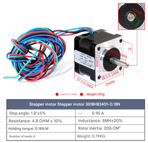 35 động cơ bước quay trục quang hai pha Micro động cơ Mô-men xoắn cao nhỏ 3518hb2401-0. 18N + dm420 - Product Image 3