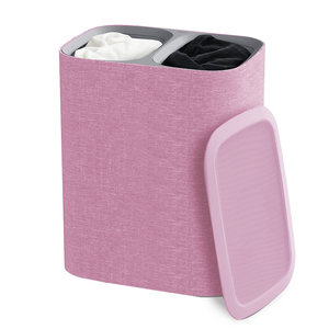 Venta al por mayor nuevo diseño al por mayor cesto <span class=keywords><strong>de</strong></span> <span class=keywords><strong>ropa</strong></span> <span class=keywords><strong>sucia</strong></span> <span class=keywords><strong>cubo</strong></span> con dos divisores cesta <span class=keywords><strong>de</strong></span> almacenamiento <span class=keywords><strong>de</strong></span> lona - Product Image 4