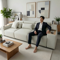 Motorisierte Sofa-Sessel-Sektionen, Relaxsessel, Möbel für das Wohnzimmer, PU-Villa, elektrisches Schiebe-Schlafsofa, verstellbare Mehrsitzer