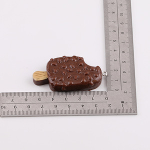 Cute <b>Bite</b> Sized Ice Cream Resin Toy Keychain Bag Charm DIY Jewelry Accessory Fresh Milk Chocolate Strawberry Flavor - Product Image 4