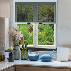 Tấm Chắn Cửa Sổ Có Thể Thu Gọn Bằng Nhôm Lắp Đặt Dễ Dàng Con Lăn Chống Côn Trùng Cuộn Lên Bằng Sợi Thủy Tinh Bền - Product Image 2