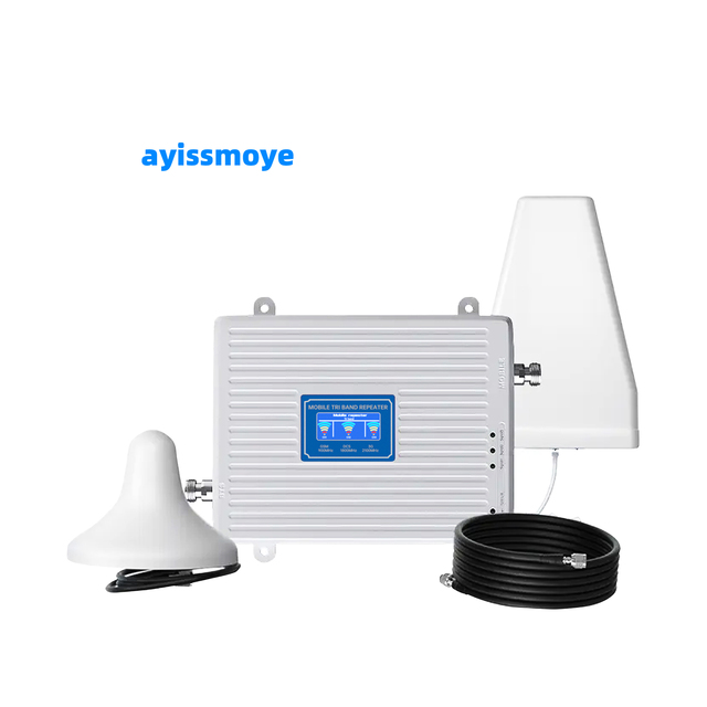 2G 3G 4G 5G GSM Tri-Band Mobile Signal Repeater Booster 900 1800 2100 3G 4G LTE Mobile Phone Network Booster Cell Booster