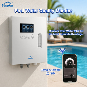 Système de contrôle automatique de la qualité de l'eau de <span class=keywords><strong>piscine</strong></span> via application WiFi intelligente (pH/ORP/Température) - Testeur et moniteur de qualité de l'eau de <span class=keywords><strong>piscine</strong></span> connecté à un chlorinateur au <span class=keywords><strong>sel</strong></span> - Product Image 2
