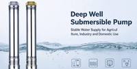 Pompa Submersible Sumur Dalam 4 Inci 4SD8/14 3HP 2.2KW Kabel 20M Motor Stainless Steel yang Dapat Digulung Ulang untuk Air Sumur 60HZ Opsional