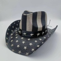 Chapeaux de cowboy en paille de haute qualité, style western de Dallas, personnalisés, pour adultes, femmes, avec drapeau mexicain, pour unisexe