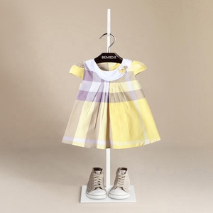Vestido de Princesa a Cuadros Amarillo Juvenil BEMIDJI para Niñas, Vestido de Verano de Manga Corta para Bebés, Vestido Formal para Niñas Pequeñas, Vestido de Princesa Dulce - Product Image 1