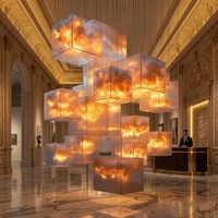 Lustre de luxe en cristal en forme de branche d'arbre, suspension en verre réglable, pour hall d'hôtel, salle de banquet, salle de bal, projets professionnels