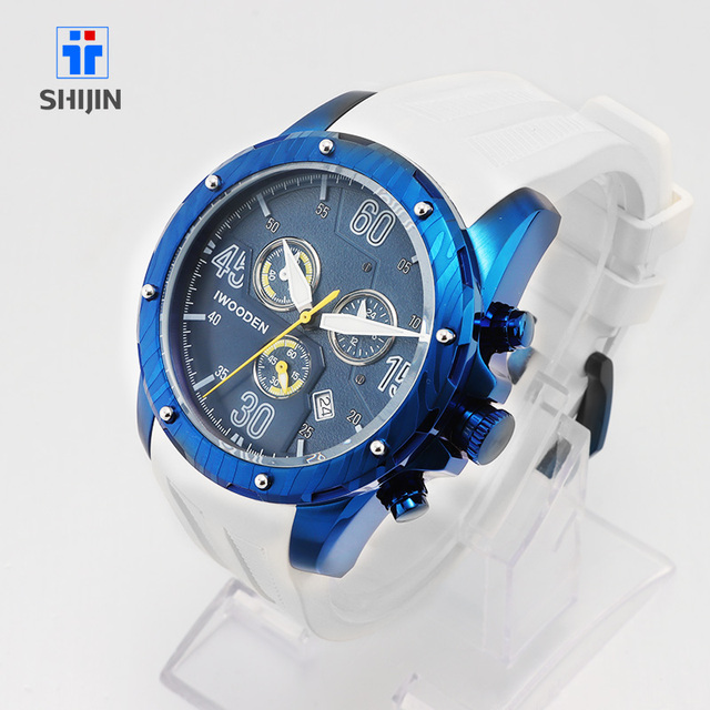 316L Stainless Steel Round Case Auto Mechanic Custom Print Reliable Advanced Watch Winder Japan VK68 Chronograph Quartz Watch
