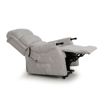 Fauteuil inclinable moderne en microfibre à une place avec pieds en bois, dossier rembourré, design écologique et fonction convertible en canapé-lit