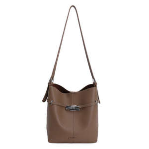 Nouveau sac à bandoulière français en cuir PU pour femme, sac seau rétro à la mode - Product Image 4