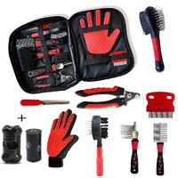 Kit de toilettage professionnel 10-en-1 : Fournitures complètes pour chiens et chats, comprenant un coupe-griffes et un ensemble de brosses pour animaux à poils longs