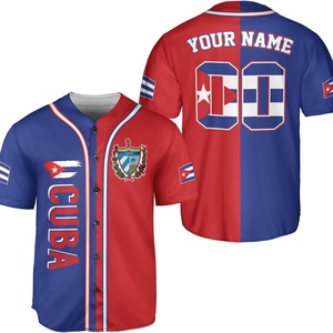 Camiseta de Béisbol Personalizada de Cuba, Camiseta con la Bandera de Cuba, Camiseta Cubana para Hombre y Mujer, Camiseta con la Bandera de Cuba y Estados Unidos - Product Image 2