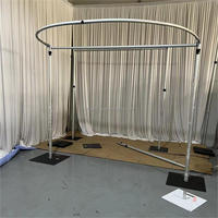 Support rond en aluminium argenté NIKA, robuste, pour décoration de ballons et de fleurs pour mariage, anniversaire, fête