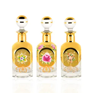 Aceites aromáticos de Dubái, frasco de Perfume único árabe, decantador de Attar, Perfume liso con caja, venta al por mayor