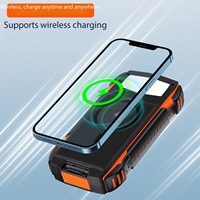Batterie externe solaire magnétique grande capacité 20000 mAh avec lampe torche LED, support étanche, charge rapide, technologie GaN 22,5 W pour le cyclisme