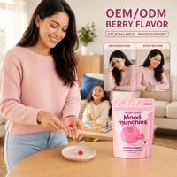Gummies de bien-être en marque blanche OEM, supplément au safran avec saveur, couleur, forme et design de pochette personnalisés