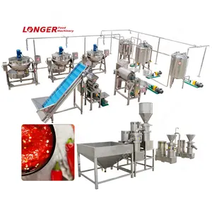 Chilli Paste Maker and Filling Up Production Process Machine Pdf Hot Chili Sauce Manufacturing Equipment