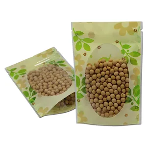 Free Sample Low MOQ Recyclable Custom Heavy Plastic Stand Up Zipper Bags Pouch Standing Kraft Doypack Bags For Food Packaging