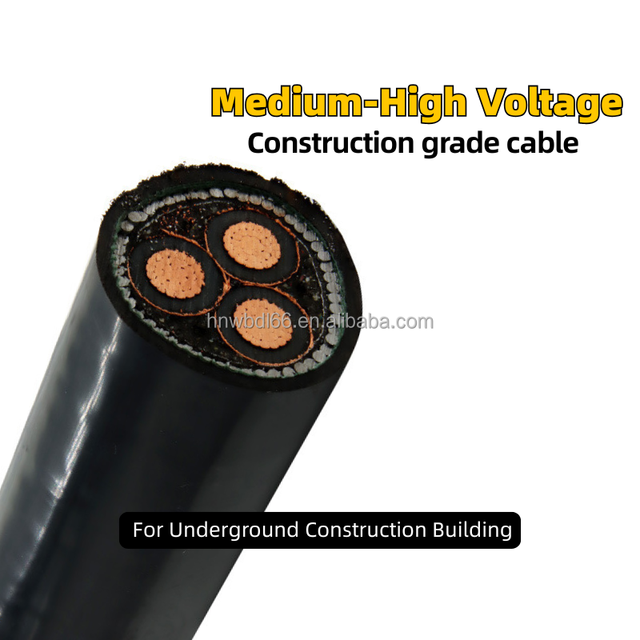 3-5 Core YJV22/YJV32 Steel Tape Armoured Underground HV Power Cable Oxygen-Free Copper Conductor PVC/XLPE Construction