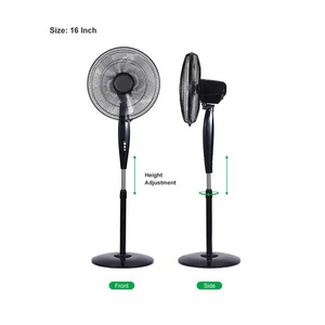 Ventilatore elettrico domestico 5 pale disegno verticale controllo meccanico in rame motore USB solare fonte di energia AC fatta di plastica resistente - Product Image 4