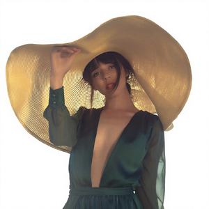 Chapeau de soleil vintage surdimensionné à taille <span class=keywords><strong>empire</strong></span> en papyrus avec visière large pour les sports d'été en plein air - Product Image 2