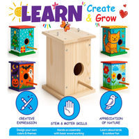 Kit de maison pour oiseaux en bois multifonctionnel de style classique, imperméable, à suspendre, en bois massif, pour une utilisation en extérieur, ensemble complet de qualité supérieure