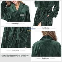 Vente en gros Chemise de nuit de luxe pour femme Peignoir de nuit épais et chaud pour l'hiver Peignoir unisexe en peluche en flanelle Vêtements de nuit