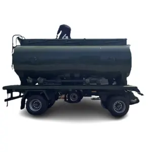 clw 4 Wheels 4x2 5m3 10m3 15m3 20m3 Fuel Liquid Tank full trailer chemical oil Tank Delivery diesel fuel hang trailer made in cn