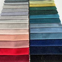 Tissu d'ameublement pour canapé en velours Mosha doux au toucher, imperméable, 100% polyester, 240 g/m², uni