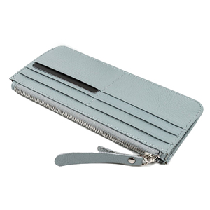 <span class=keywords><strong>Portafoglio</strong></span> da <span class=keywords><strong>donna</strong></span> in vera pelle RFID con chiusura a cerniera <span class=keywords><strong>blu</strong></span> portamonete lungo con fodera in Nylon - Product Image 5