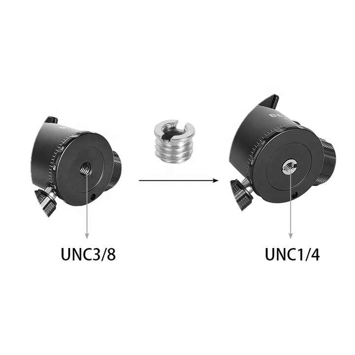 Adattatore Vite 1/4-20 Maschio Adattatore Per Treppiede 1/4" Femmina A 3/8" Maschio - Vite Di Conversione Per Fotocamere, Teste Treppiede - Marca Kood, Colore Argento Adattatore Testa - Foto 6