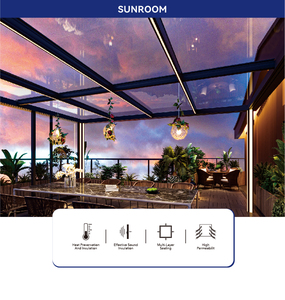 عزل حراري توفير الطاقة شعبية حديقة في الهواء الطلق الزجاج SunRoom منزل صغير مشمس أشعة الشمس Sunroom الزجاج SunRoom Sunroom - Product Image 4