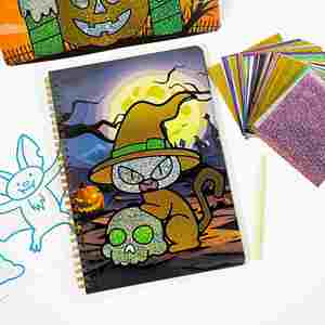 Kit d'activités créatives sur le thème d'Halloween, cadeau idéal pour les fêtes, kit d'art en feuille métallisée pour enfants - Product Image 4