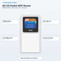 Routeur mobile 4G LTE portable avec emplacement pour carte SIM, batterie 10000 mAh, écran LCD couleur, WiFi 6, point d'accès de poche
