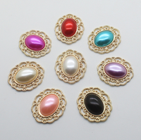 10 pièces/sac 25*30mm rond alliage fleur plaque boucle à la main bijoux à bricoler soi-même vêtements accessoires