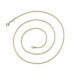 Chaîne serpent carrée de 2 mm en acier inoxydable, collier ras du cou hip-hop avec pendentif, chaîne de bijoux Tanjing Fashion - Product Image 5