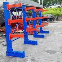 Étagère cantilever robuste et réglable en acier au carbone Q235B pour le stockage de tuyaux en acier, de profilés et de matériaux longs