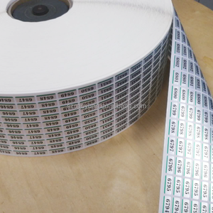 Etiquetas adhesivas de PET plateadas mate autoadhesivas de tamaño personalizado con números de serie impresos en rollos - Product Image 2