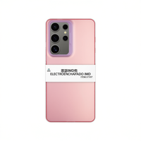 Coque de téléphone portable anti-reflet en TPU+PC électroplaqué métallique pour S24 Plus avec pare-chocs et design couleur unie