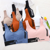 En gros, Brassière tube de sport et yoga sans couture, écologique, respirante, avec logo frontal en U profond, rembourrée douce, style féminin