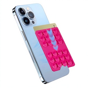 New Design Custom Logo Strong Sticker Silicone Suction Phone Case Adhesive <b>Mount</b> Anti-slip Suction Cup Mobile Phone Card Holder - Product Image 3