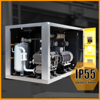Compresseur PM VSD à deux étages haute efficacité et à économie d'énergie, 300HP 220KW, grand débit d'air pour l'industrie lourde