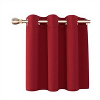 Rideaux occultants thermiques en polyester uni à œillets pour chambres à coucher, 66x54 pouces, rouge, 2 panneaux