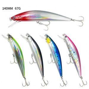 Señuelo de Pesca de Fondo 3D de Hundimiento Lento, 140mm 67g, Material ABS, para Agua Salada y Dulce, para Salmón y Lubina, con Anzuelos, Venta al por Mayor - Product Image 2