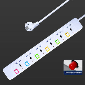 Multiprise 6 prises 110V-220V avec volets de sécurité, protection contre les surtensions, prise universelle pour la maison et le bureau - Product Image 1