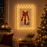 Toile d'impression numérique personnalisable, décoration murale de Noël, cadeau de Noël, motif nœud, décoration suspendue pour intérieur, fête, maison, usage festif