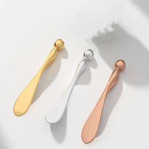 Mini Spatola Cosmetica in Metallo Oro/Argento all'Ingrosso, Basso MOQ, per Maschere Viso e Crema Occhi - Product Image 3