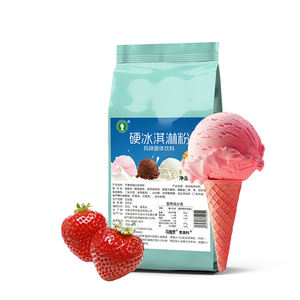Mezcla de Polvo para Helado Duro de Fresa con Azúcar, Bolsa de 1kg, Paquete a Granel, para Tiendas de Postres, OEM, Polvo para Helado Duro Personalizado, Uso Comercial, Gelato - Product Image 2